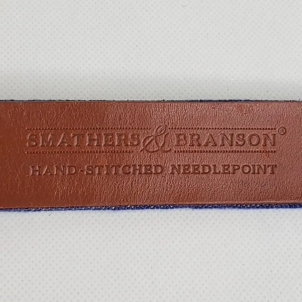 Smathers Branson Needlepoint Belt Golf Clubs Tees Balls Mens Size 36 New